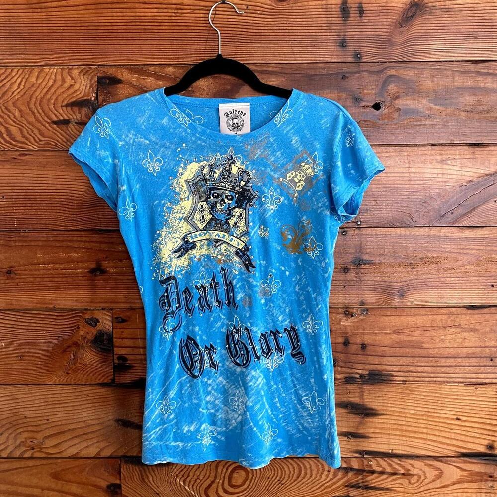 Bulzeye Blue Graphic tee 100% Cotton - Medium